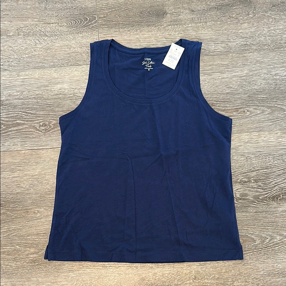 JCrew slub Blue tank  NWT